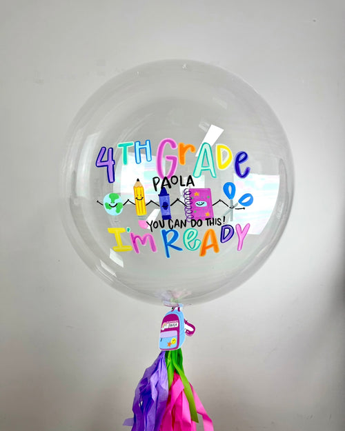 Girl's Back to School Bubble Abre La Puerta
