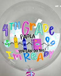 Girl's Back to School Bubble Abre La Puerta