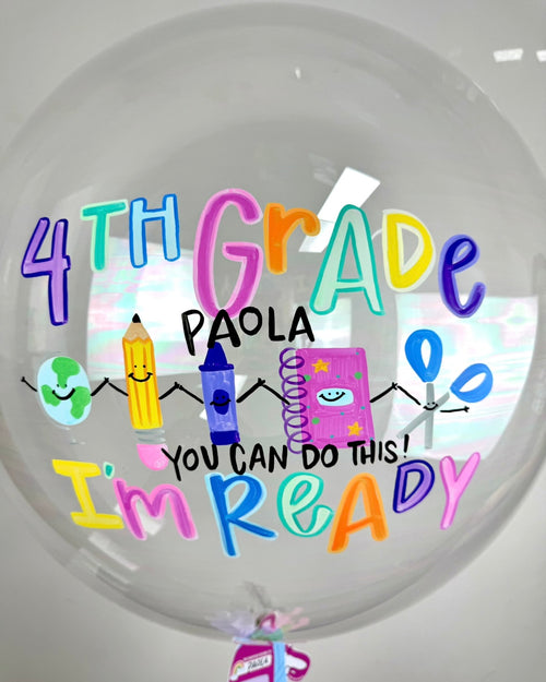 Girl's Back to School Bubble Abre La Puerta