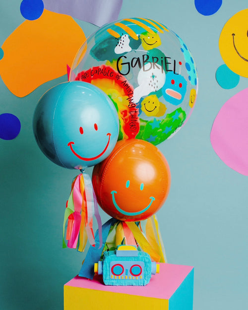 Amaizing Boyish Bubble + Neon Happy Face Orbz + Robot Piñata + Candys Abre La Puerta