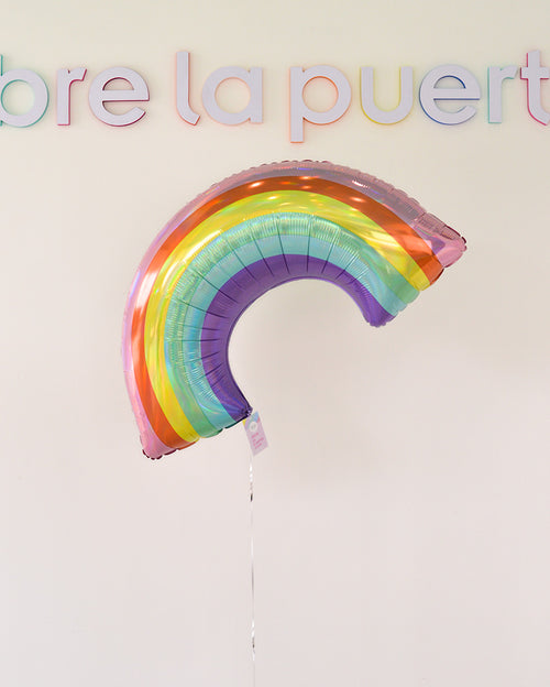 Globo Arcoiris Pastel Abre La Puerta