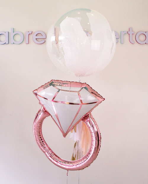Burbuja Grande + Anillo rose gold Abre La Puerta