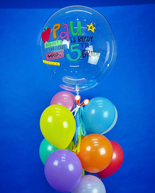 Bouquet Back to School Bubble + Latex Balloons Abre La Puerta