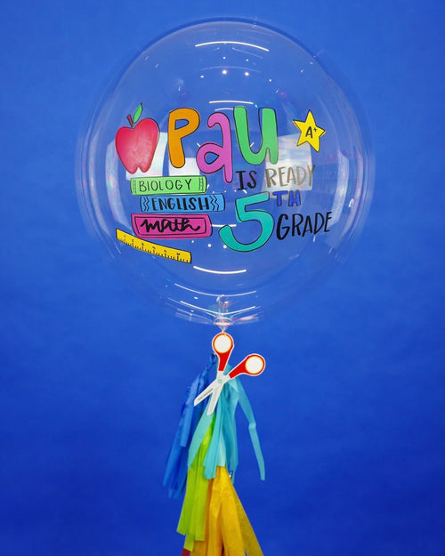 Bouquet Back to School Bubble + Latex Balloons Abre La Puerta