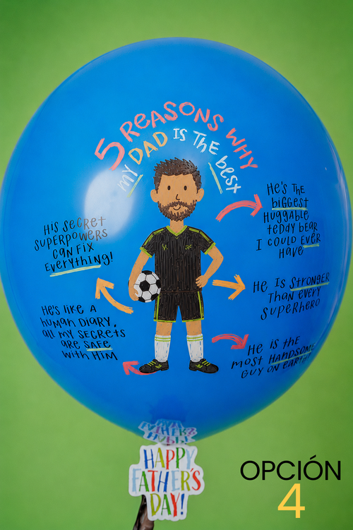 Bouquet Best Dad Balloon + Green Orbz Abre La Puerta
