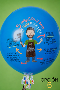 Bouquet Best Dad Balloon + Green Orbz Abre La Puerta