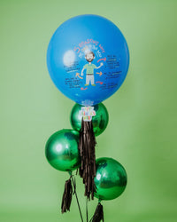 Bouquet Best Dad Balloon + Green Orbz Abre La Puerta