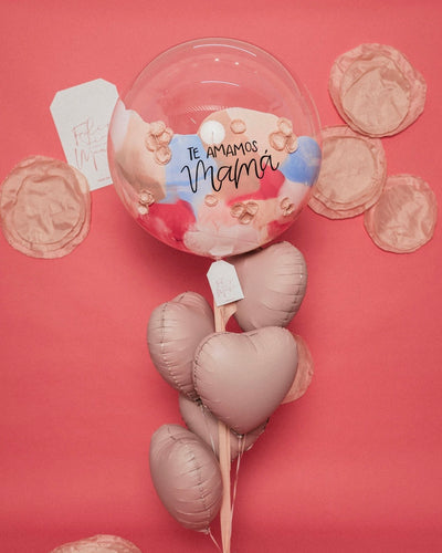 Abre La Puerta Burbuja Gigante + 5 Corazones Chicos De Mamá- Mamá Un Amor Sin Manual