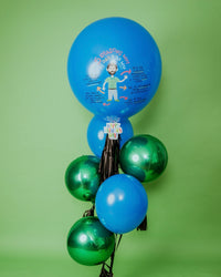 Bouquet Best Dad Balloon + Blue Latex + Green Orbz Abre La Puerta