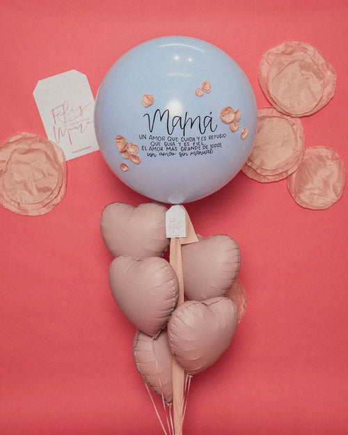 Jumbo Látex + 5 Corazones Chicos De Mamá - Mamá Un Amor Sin Manual Abre La Puerta