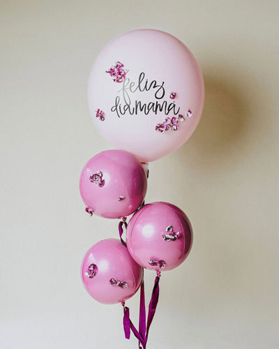 Abre La Puerta Orchid Giant Latex Balloon + Pink Orchid Orbz
