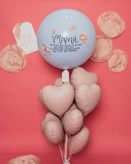 Jumbo Látex + 10 Corazones Chicos De Mamá - Mamá Un Amor Sin Manual Abre La Puerta