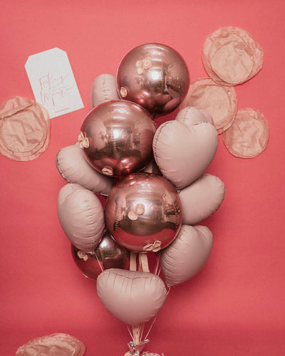 Abre La Puerta Bouquet 10 Corazones + 5 Orbz Rosegold - Mamá Un Amor Sin Manual