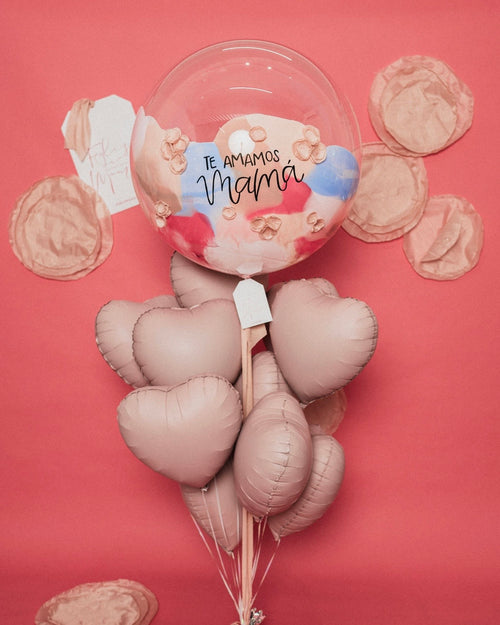 Burbuja Gigante + 10 Corazones Chicos De Mamá- Mamá Un Amor Sin Manual Abre La Puerta