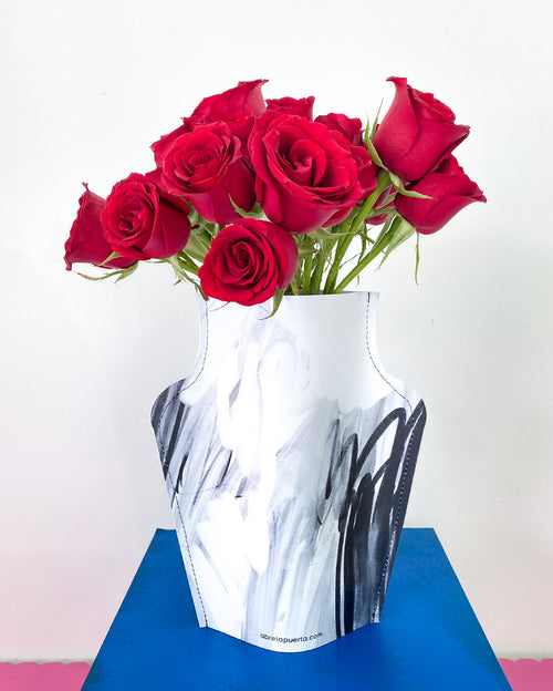24 Rosas en florero Black & White by abrelapuerta ® Abre La Puerta
