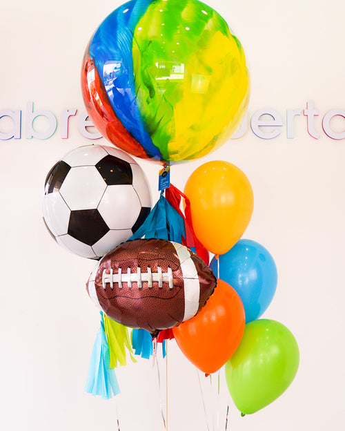 Burbuja Grande + Piñateros + Balón Soccer + Balón Futbol Americano Abre La Puerta