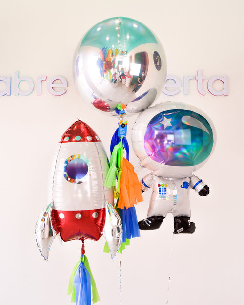 Esfera Gigante + Astronauta + Cohete Abre La Puerta