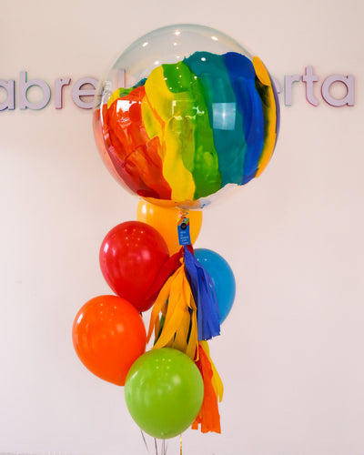 Abre La Puerta Burbuja Rainbow + Piñateros