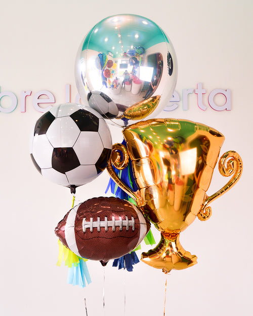 Esfera Gigante + Trofeo + Balón de Soccer + Balón de Americano Abre La Puerta