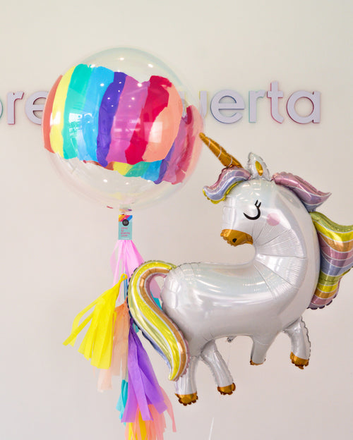 Burbuja Rainbow + Unicornio Pastel Abre La Puerta