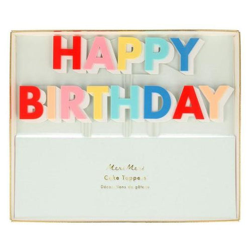 Cake Topper Multicolor Happy Birthday Abre La Puerta