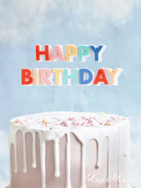Cake Topper Multicolor Happy Birthday Abre La Puerta