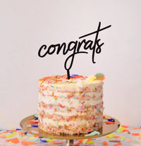 Cake Topper Negro Congrats Abre La Puerta